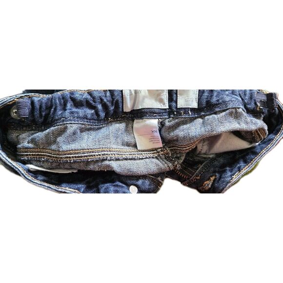 Old Navy Cropped Blue Jeans Girls Sz 10 Cotton Capri Pants Med Wash Adjustable - Picture 15 of 15